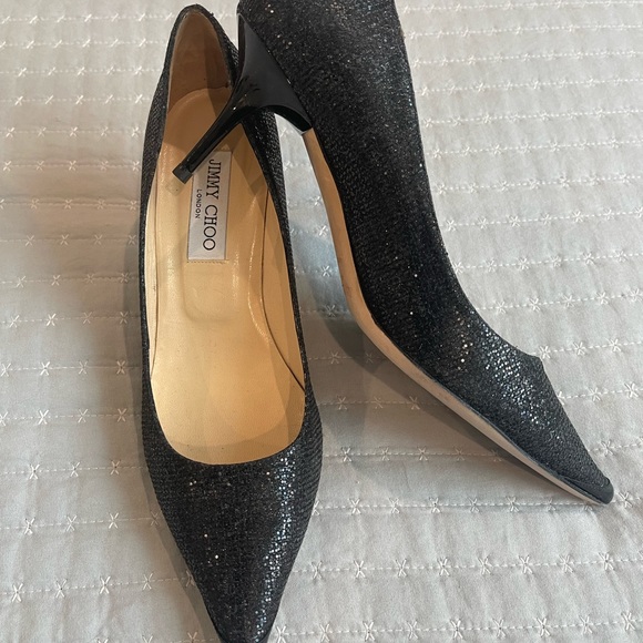 Jimmy Choo Romy 85 glitter leather shoes - Picture 2 of 7